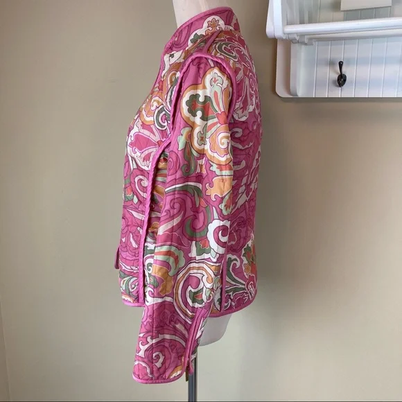 Etro Pink Multicolor Quilted Paisley Jacket - Picture 8 of 14